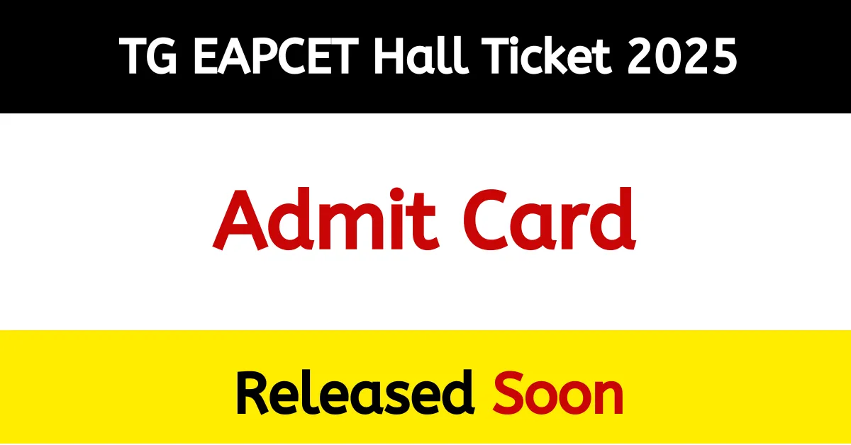 TG EAPCET Admit Card
