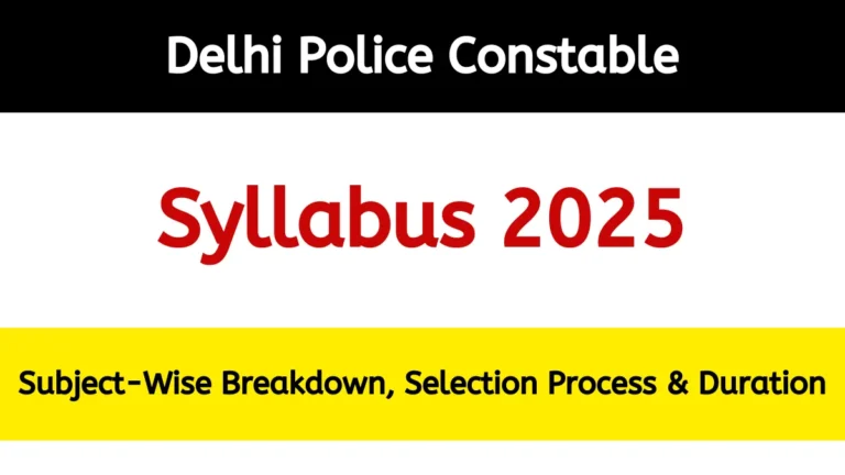 Delhi Police Constable Syllabus