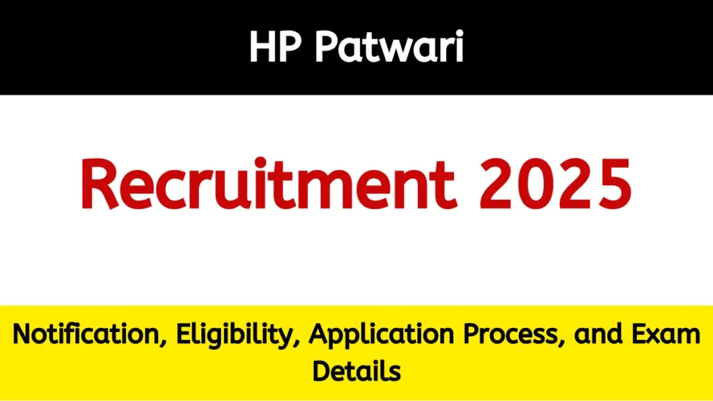 HP Patwari Notification 2025