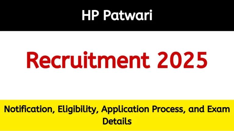 HP Patwari Notification 2025