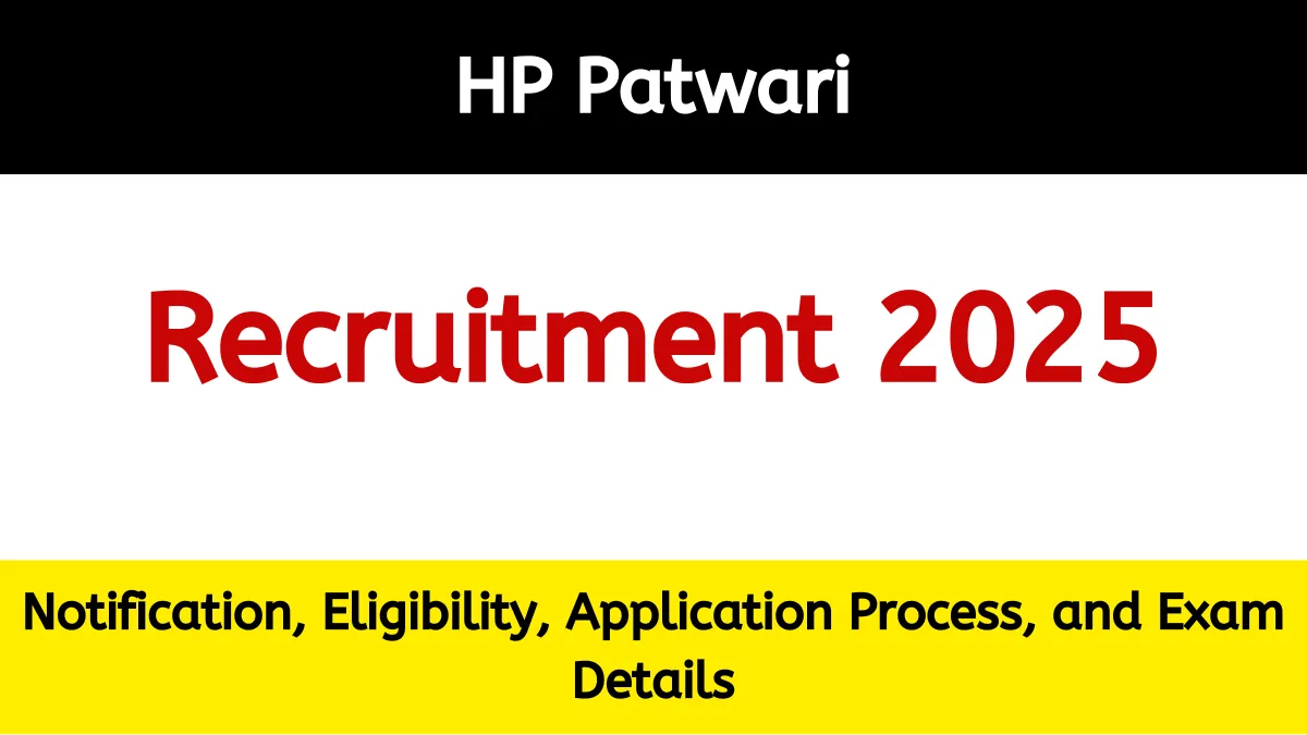HP Patwari Notification 2025