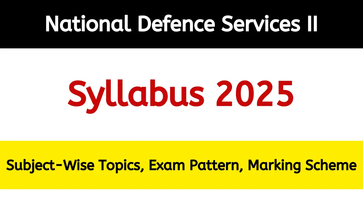 National Defence Services II Syllabus