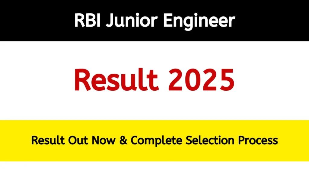 RBI Junior Engineer Result 2025