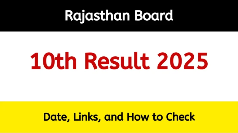 Rajasthan board 12th Result