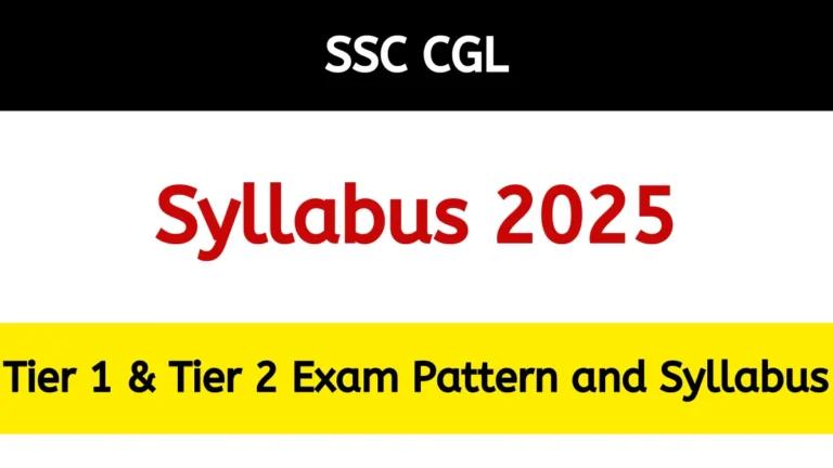 SSC CGL Syllabus
