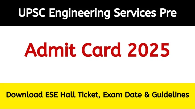 UPSC Engineering Services Pre