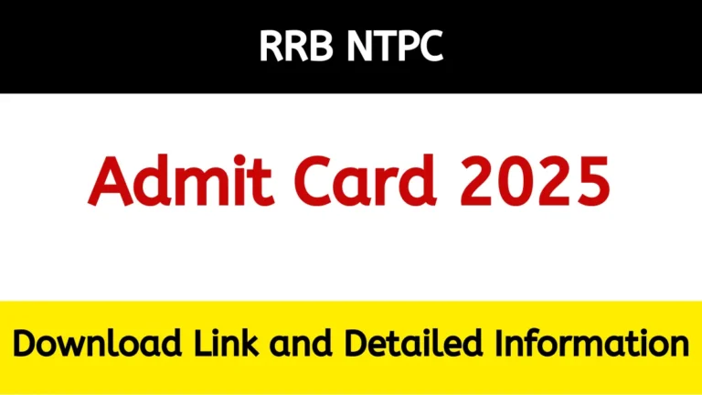 RRB NTPC Admit Card