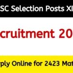 SSC Selection Posts XIII